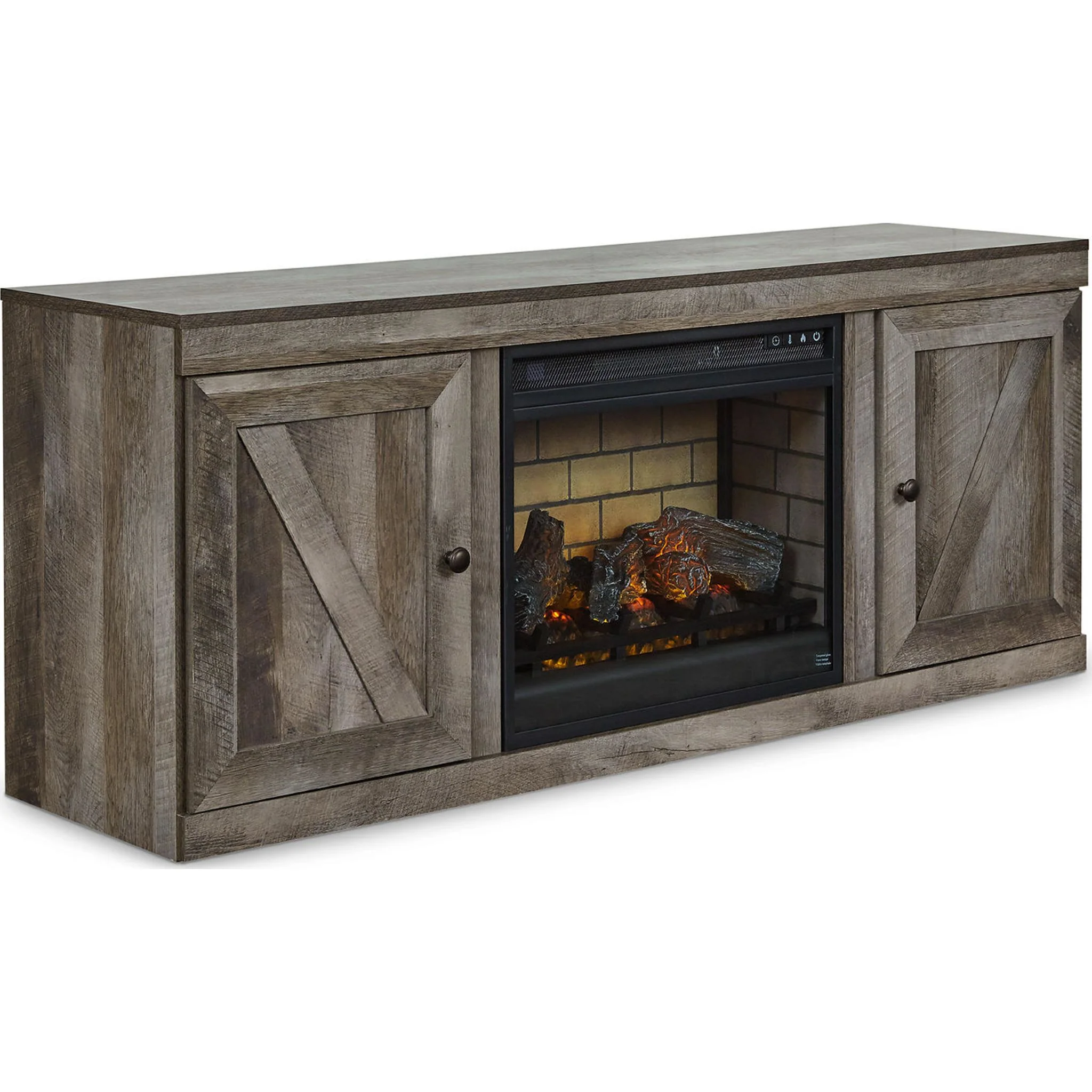 Wynnlow TV Stand with Fireplace - Gray - Image 3