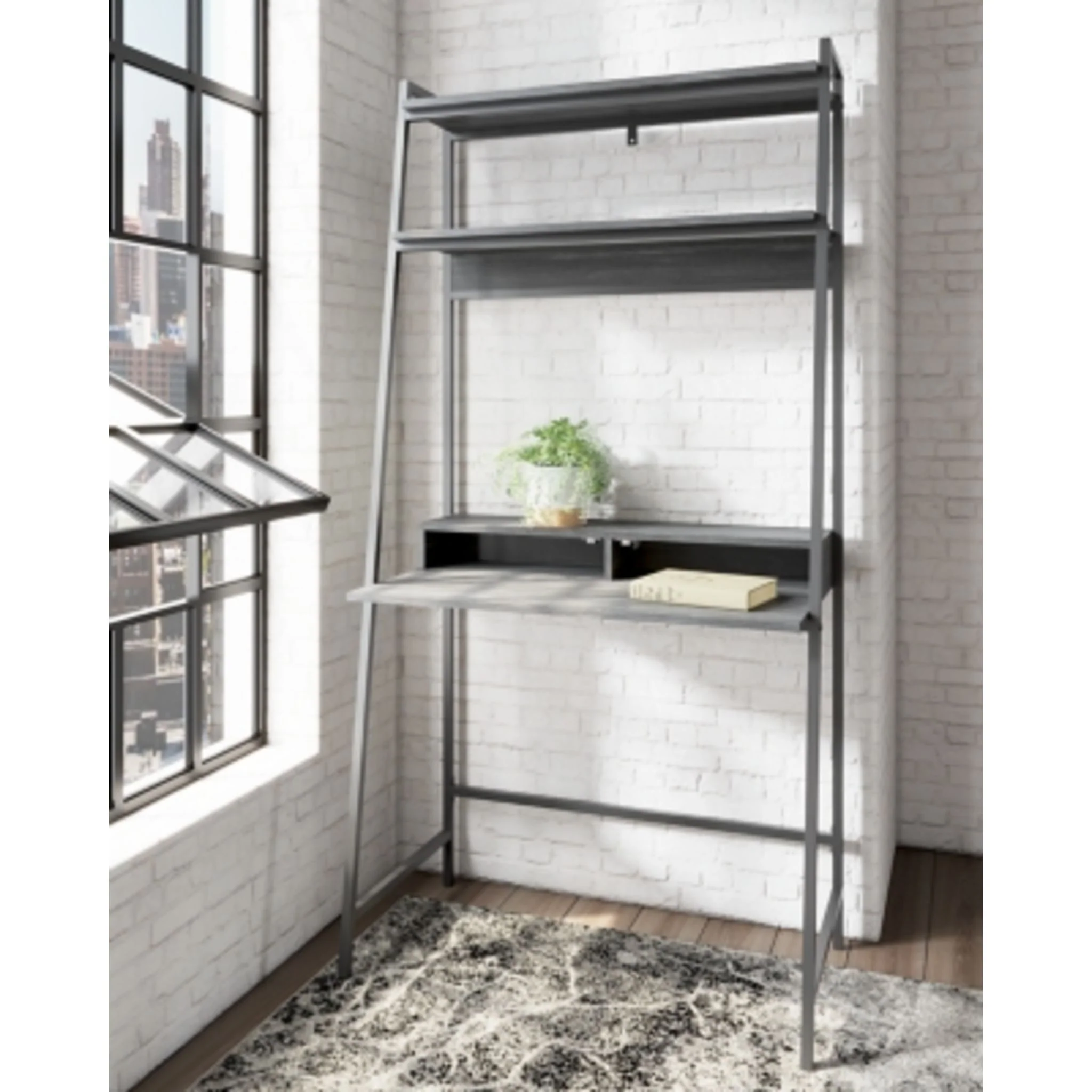 Yarlow Desk & Hutch - Black - Image 3