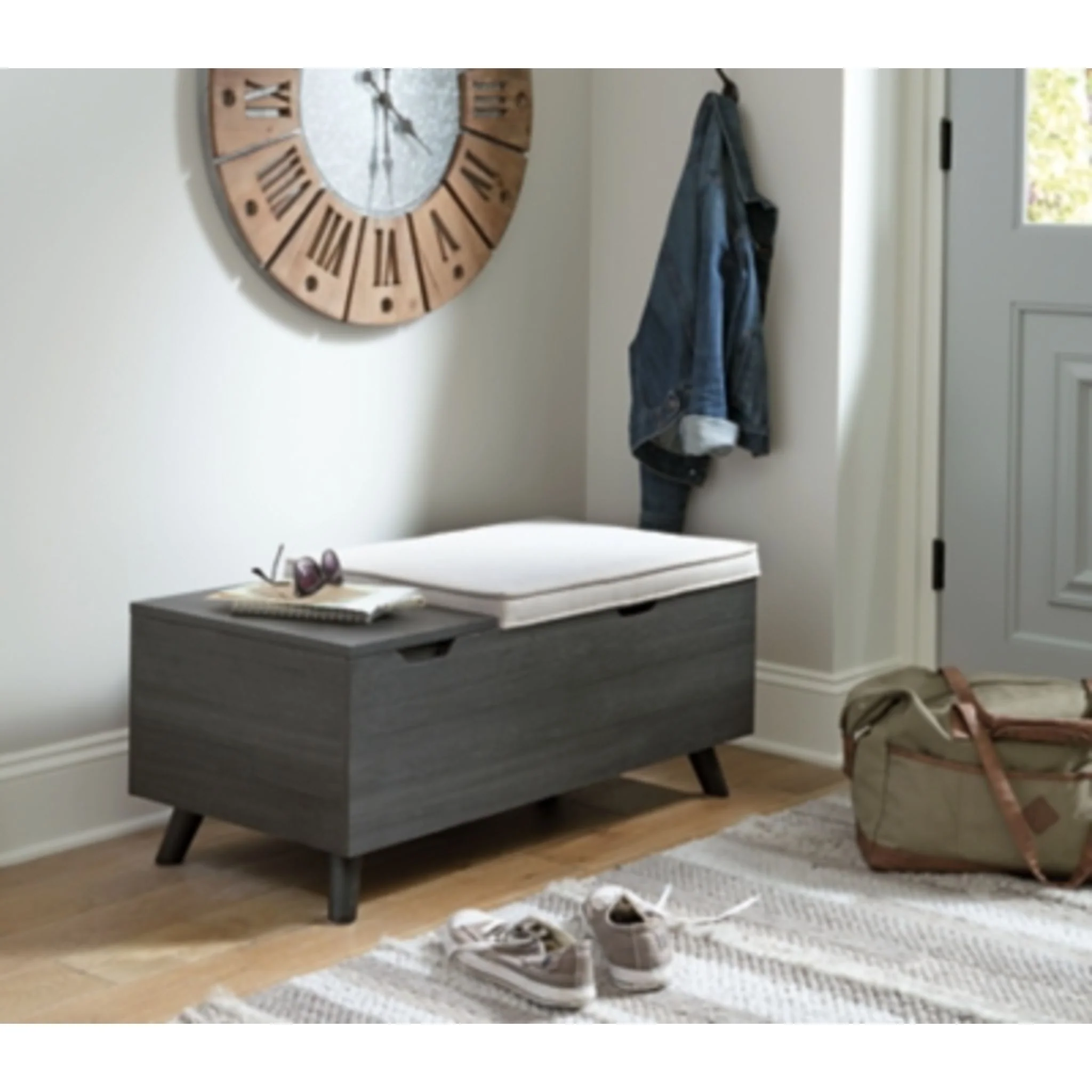 Yarlow Storage Bench - Gray - Image 8