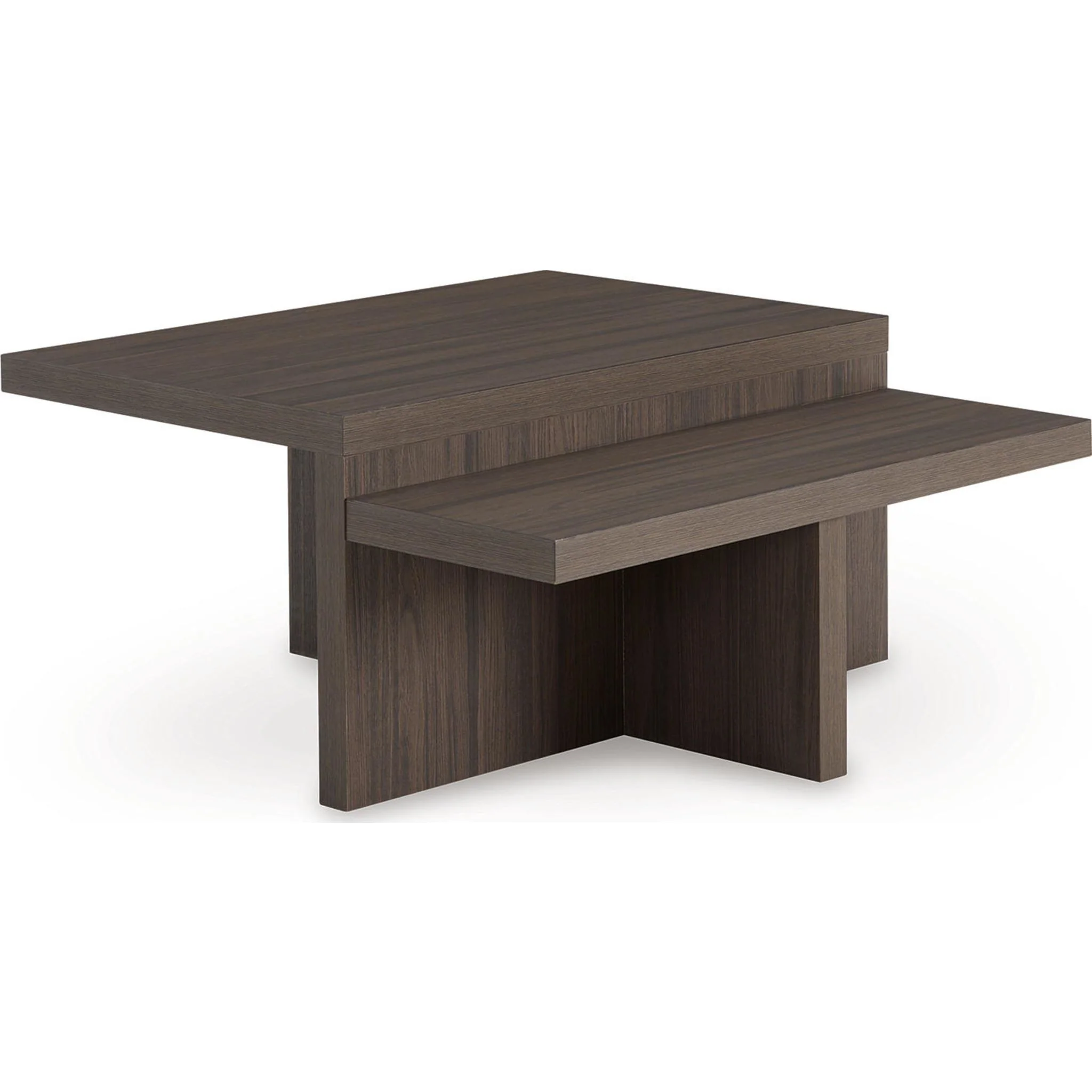 Zendex 2 Pack Tables - Brown - Image 3