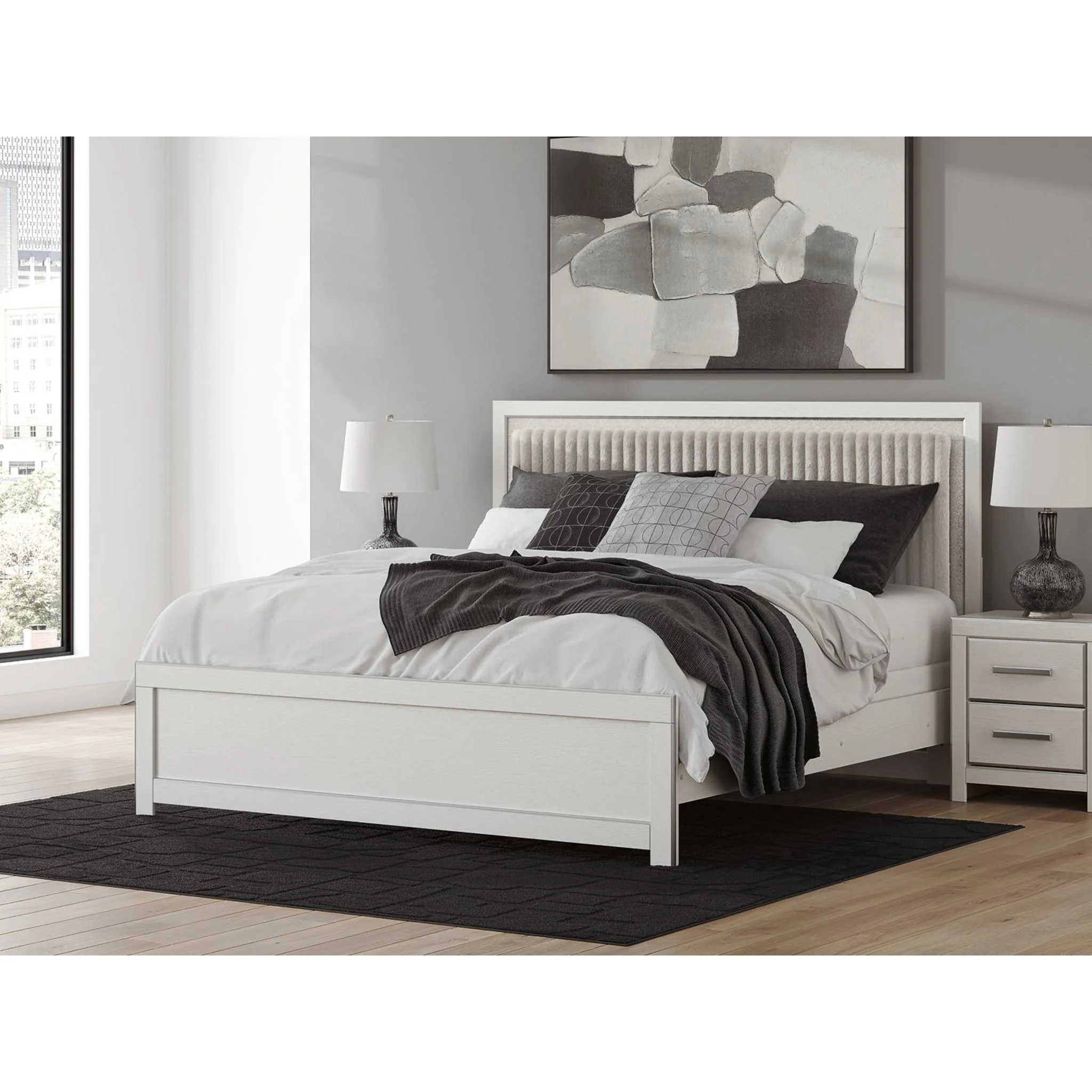 Zuraleus King Upholstered Bed - White - Image 11