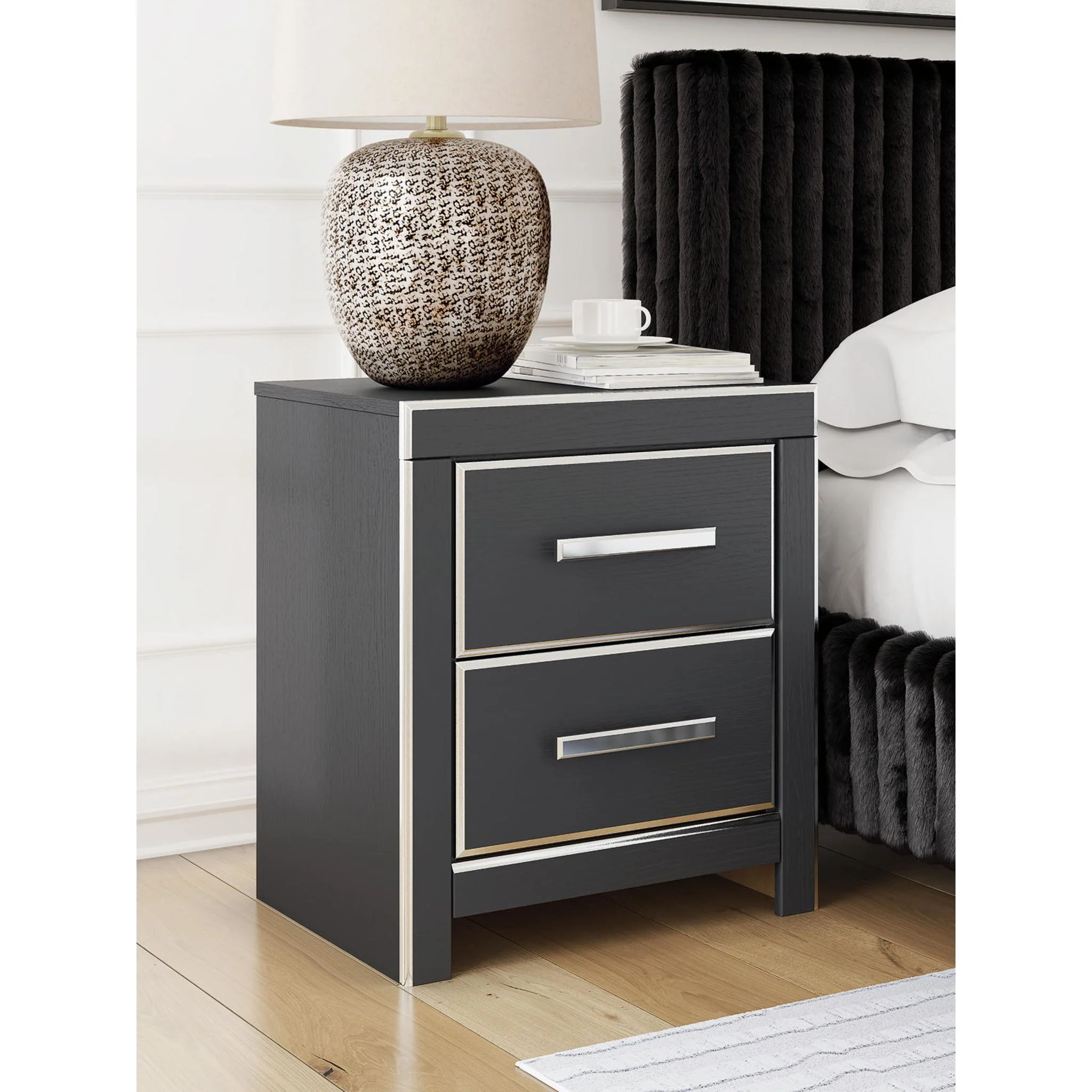 Zuraleus Nightstand - Black - Image 2