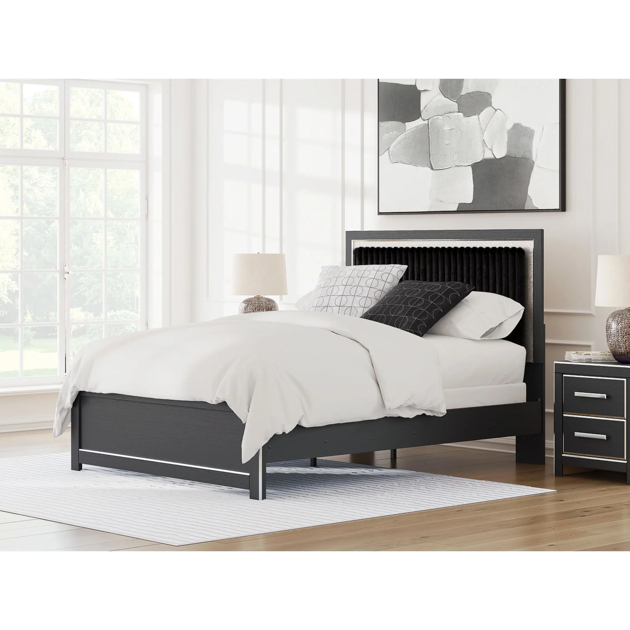 Zuraleus Queen Panel Bed - Black - Image 2