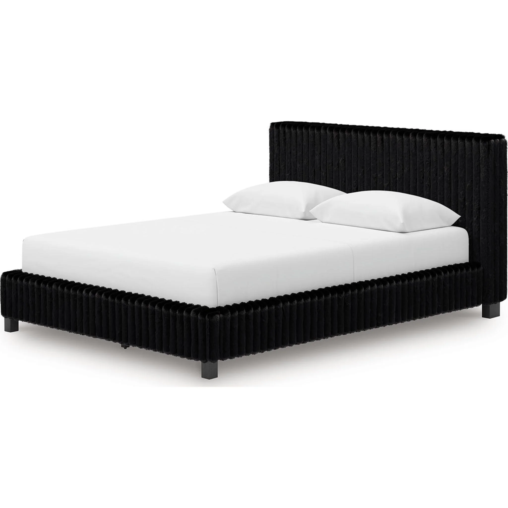 Zuraleus Queen Upholstered Bed - Black - Image 3
