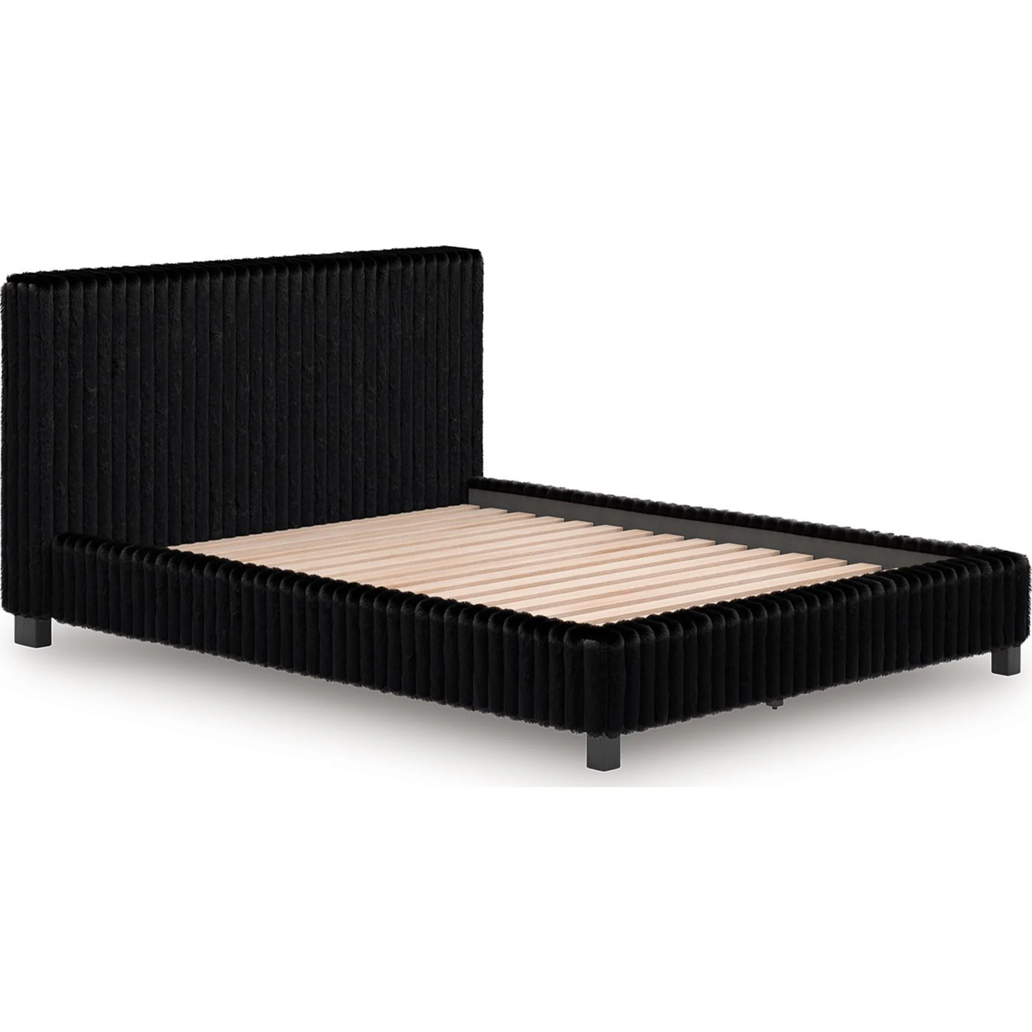Zuraleus Queen Upholstered Bed - Black - Image 4